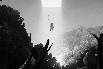 Picture of the astro logo against space